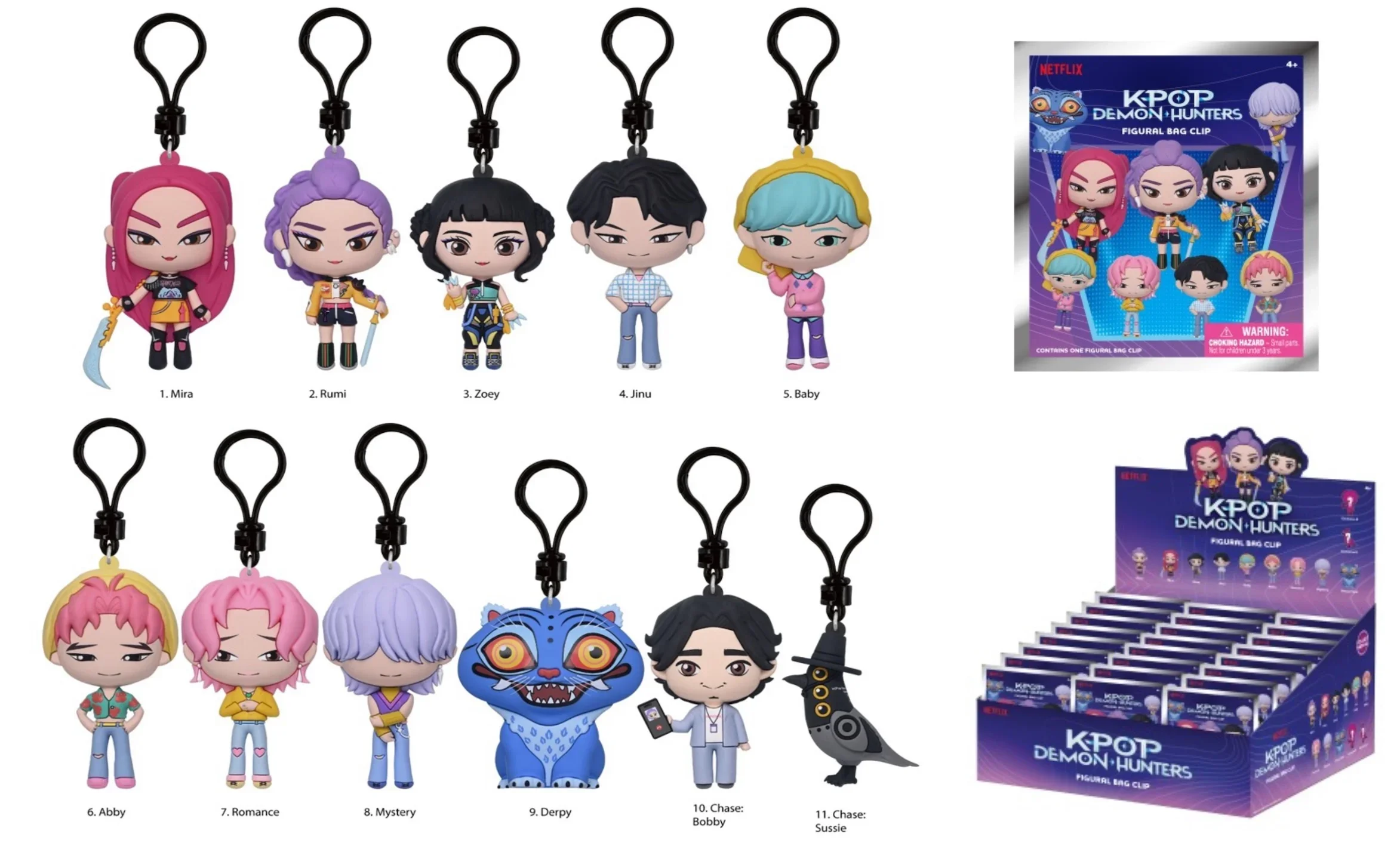 K-POP Demon Hunters - Series 1 - 3D Foam Bag Clip Blind Bag - 1 Unidade